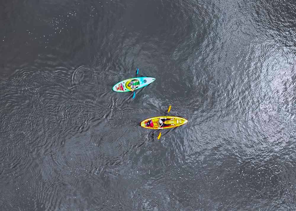 Kayakers - Aerial View